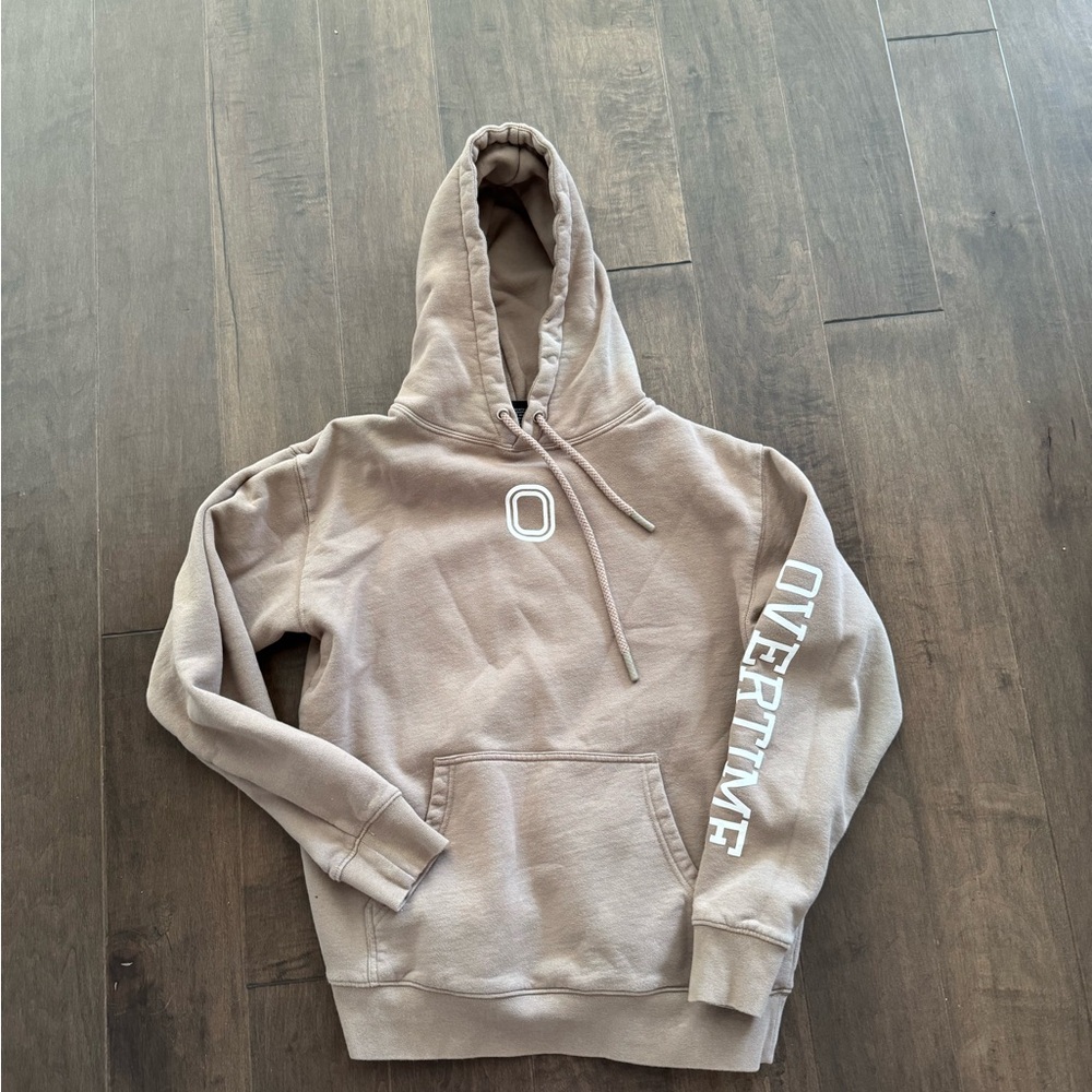 Men’s Overtime classic Tan Hoodie with Overtime Logo